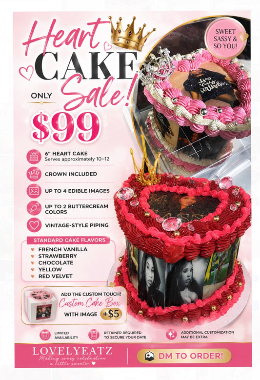 $99 Vintage Heart Cake Sale